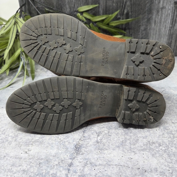 Franco Sarto I Poet Cognac Brown Leather Upper Tall Riding Boots Size 7.5 - Picture 7 of 9